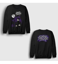 Presmono Unisex Siyah Them King Diamond Sırt Baskılı Sweatshirt 556070tt