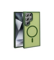 Samsung Galaxy S23 Ultra Uyumlu Kılıf M-safe Şarj Özellikli Mat Arka Yüzey Zore Sio Kapak