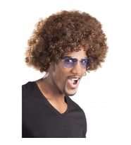 Mey İthalat® Kahve Renk Kıvırcık Afro Bonus Peruk