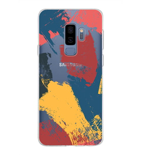 Samsung Galaxy S9 Plus Kapak Brush Stroke Tasarımlı Şeffaf Silikon Kılıf