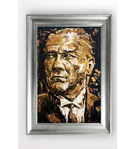 Gümüş Çerçeveli Atatürk Tablo cv675