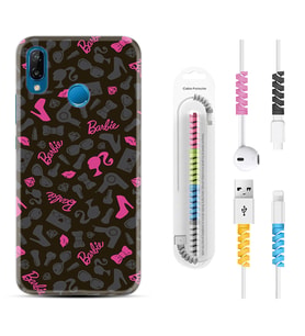 Huawei P20 Lite Mate 10 20 Lite Pro P40 Lite KılıfKablo Koruma Spiral Silikon Barbie and Shoes 1413