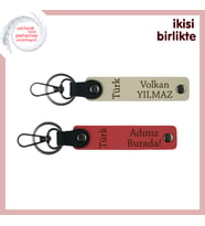 İsminize Özel Türk Yazılı Anahtarlık, İkili Set