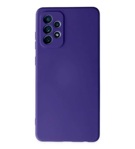Galaxy A72 Kılıf Nano içi Kadife Silikon - Mor