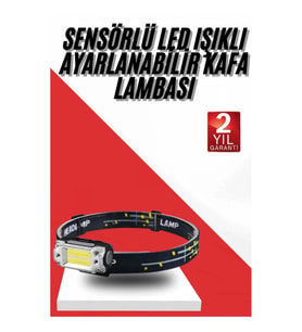 Mey İthalat® Sensörlü Kamp Lambası Ayarlanabilir Kafa Lambası Kafa Bantlı