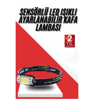 Mey İthalat® Sensörlü Kamp Lambası Ayarlanabilir Kafa Lambası Kafa Bantlı