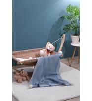 Doubleface Bebek Ve Çocuk Battaniyesi 90 X 110 Cm (Bebek Mavisi)