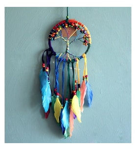 Periboia Rüya Kapanı Dream Catcher Hayat Ağacı Model 4  (Karışık)