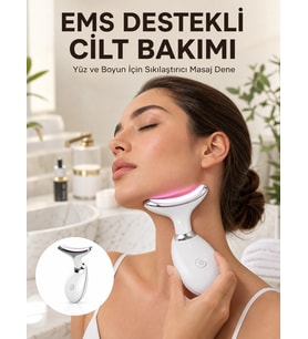 Mey İthalat® Cilt Yenileyici Şarjlı Güzellik Aleti – Pozitif/Negatif İyon, Titreşimli ve Kırmızı-Mavi-Yeşil Işıkla Yeni Nesil
