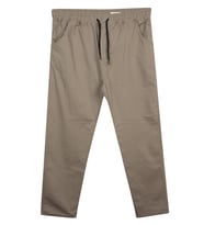 Erkek 118 -156 Kilo Arası İçin Uygun Lastikli Paça Bağcıklı Battal Boy Gabardin Pantolon Bej