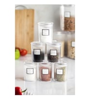 6lı Barok Yuvarlak Baharat Kavanoz Seti & Saklama Kabı & Erzak Kabı (6*250 ML)