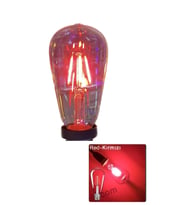 4 W KIRMIZI IŞIK 4 FLAMANLI RUSTİK E27 DUY LED AMPÜL RENKLİ  1 ADET