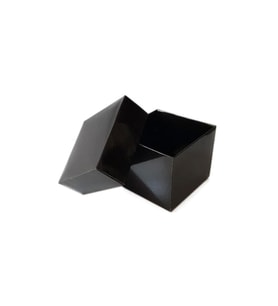 Komple Karton Kutu Düz Renk 8x8x6.5 CM (25 Adet)  Siyah