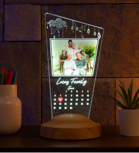 Fotoğraflı Takvim Led Lamba, Sevgililere Özel Resimli Gece Lambası, Aile Fotoğraflı Hediye, Masa Üstü Dekoratif Ofis Hediyesi