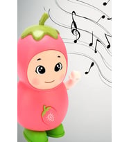 Işıklı ve Müzikli Danseden Çilek Oyuncak – 17 cm, Minikler İçin Eğlencenin Adı! (Pembe)