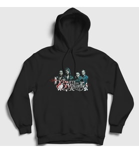 Presmono Unisex Siyah Band Bullet For My Valentine Kapüşonlu Sweatshirt 23069tt