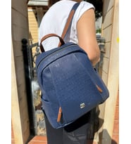 Just Polo Kadın Büyük Boy Sırt Çantası 234040MH (Lacivert - Taba)