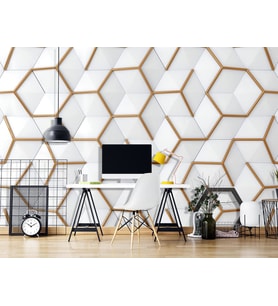 3 Boyutlu Geometrik Desen Duvar Kağıdı