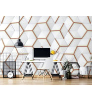 3 Boyutlu Geometrik Desen Duvar Kağıdı