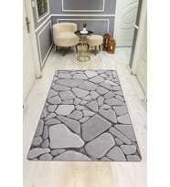 Modern Desenli Dijital Baskı Kaymaz Taban Halı H0129