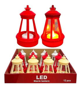 YLZ LED STORM LANTERN 20-24M09 PLASTİK ORTA BOY PİLLİ IŞIKLI FENER