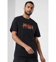 Nike Jordan MVP Flight Remix SS Crew Mens Tee Erkek Günlük Pamuklu Tişört Siyah