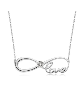 Love Aşk Sonsuzluk Gümüş Kolye