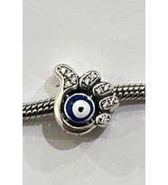 Taşlı Nazar El Baş Parmak Charm