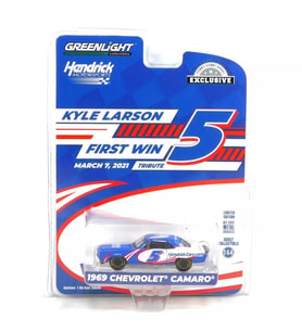Greenlight 1969 Chevrolet Camaro - Kyle Larson / Hendrick Motorsports First Win Tribute March 7 2021 1/64 Model Araba (Çok Renkli)