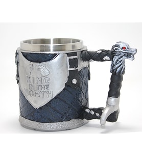 Periboia Game Of Thrones King In The North 3D Kabartmalı Çelik Kupa Bardak (Karışık)