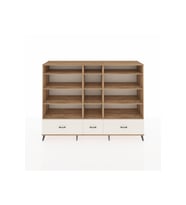 Hyperion Dolap 12 Raflı 3 Çekmeceli  220x44x163 Çam-Çam/Aytaşı