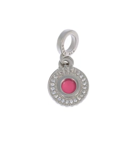 Kadın Pembe Renk Taşlı Gümüş Charm