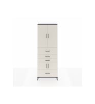 Arges Dolap 4 Raflı 4 Çekmeceli 4 Kapaklı 88x30x243 Antrasit-Aytaşı