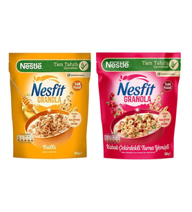 Nestle Nesfit Granola Ballı ve Kabak Çekirdekli Turna Yemişli 300 gr 2 li Paket