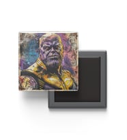Thanos - Baskılı Buzdolap Magneti Kare - 9x9 cm