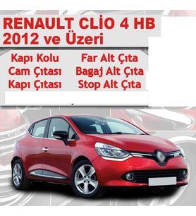 Renault Clio 4 HB Avantajlı Krom Set 6 Ürün 2012 Üzeri P. Çelik
