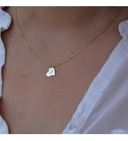 Minimal Kalpli Kişiye Özel 925 Ayar Gümüş Kolye