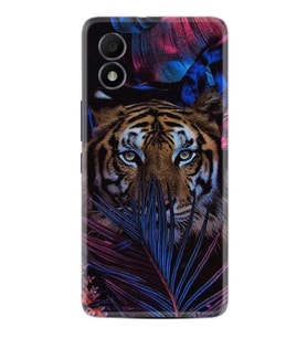 TCL 303 Kılıf Resimli Desenli Baskılı Silikon Flowers Tiger 1319