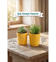2’li Seramik Saksı (Kalemlik,Fırçalık,Masa Organizeri ) / Modern Dekoratif El Yapımı Tasarım