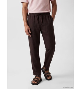 LCW Vision Kırmızı Regular Fit Erkek Keten Pantolon
