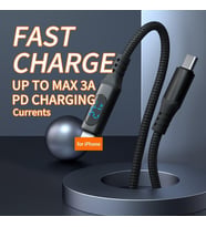 STORE PD60W Hızlı Şarj Kablosu, Led Ekranlı, 480Mbps Type-C to Type-C Kablo, USB C - USB C Erkek - Erkek Kablo Tip C to Tip C 1 Metre U05CC3-ST
