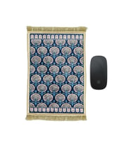 Bursa İpek Lacivert Dekoratif Küçük Halı Mousepad
