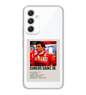 Samsung Galaxy A14 Uyumlu Carlos Sainz Desenli Şeffaf Telefon Kılıfı