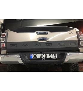 Ranger T6 Bagaj Alt Kabartma Ranger Yazılı Mat Siyah
