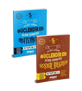 Ankara Yayıncılık Ankara 5. Sınıf Matematik Sosyal Bilgiler Soru Bankası Seti 2 Kitap Yeni 2021 (Çok Renkli)