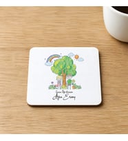 Kişiye Özel Canım Öğretmenim Resimli Baskılı 9x9 cm Kare MDF Bardak Altlığı - Öğretmene Hediye Ahşap