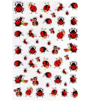 Sticker Kabartmalı A4 Boyutunda Stiker Defter, Planlayıcı Etiket-(lim544) - Uğur Böceği Ladybug