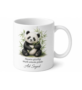 Panda Figürlü Sevimli Baskılı Porselen Kupa Bardak Hediye