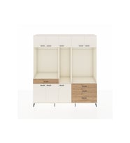 Hyperion Dolap 8 Raflı 4 Çekmeceli 3 Askılı 220x44x243 Aytaşı-Aytaşı/Çam