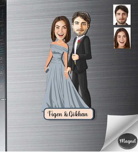 Kişiye Özel Sevgili Ahşap Magnet -25